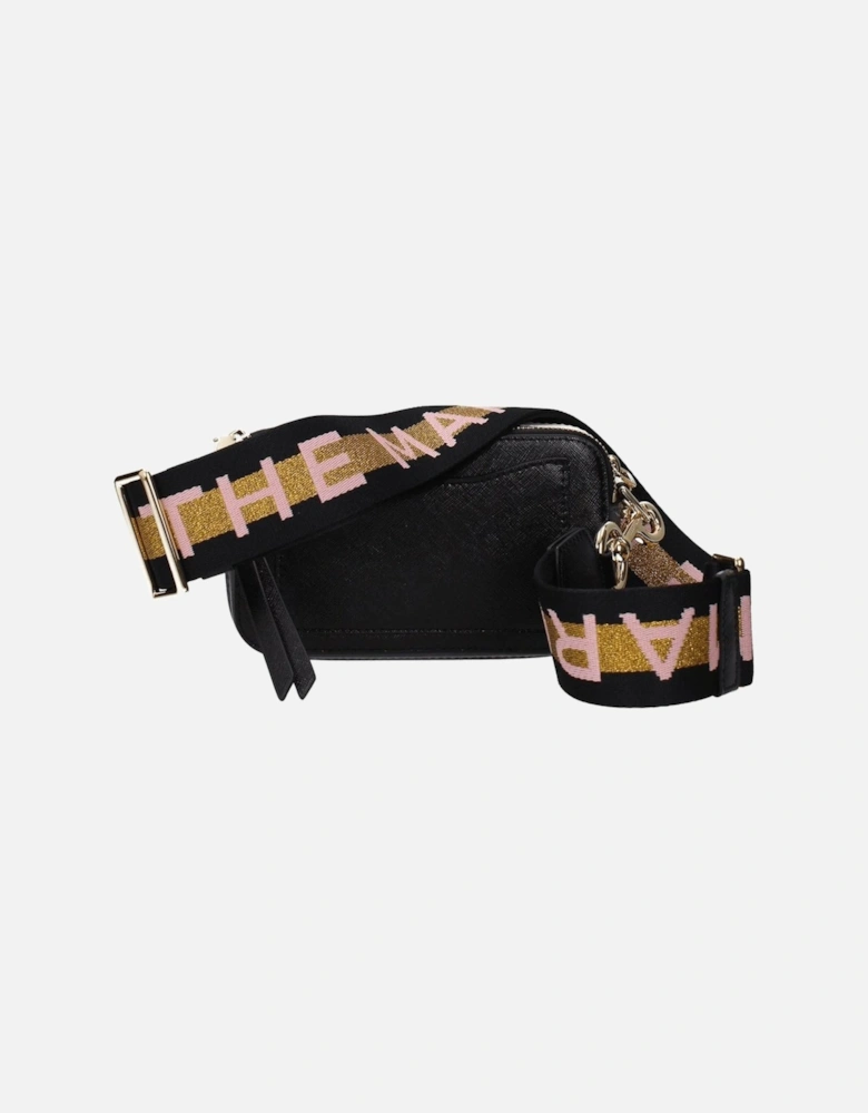 Leather Crossbody Bag with Adjustable Strap Women - Black