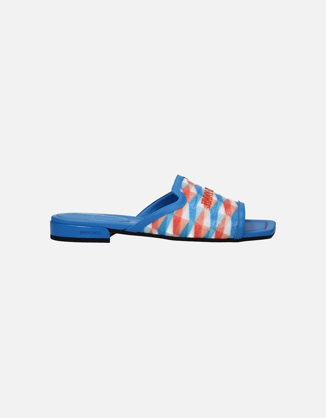 Fabric Open Toe Low Heel Slippers Women - Light Blue Sandals, 6 of 5