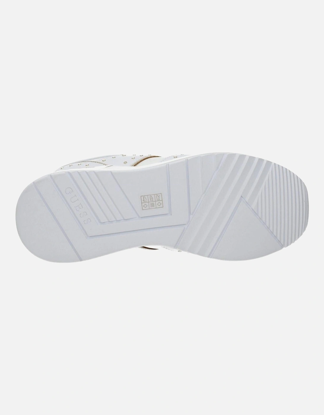 Studded Sneakers with Front and Back Logo Women - White