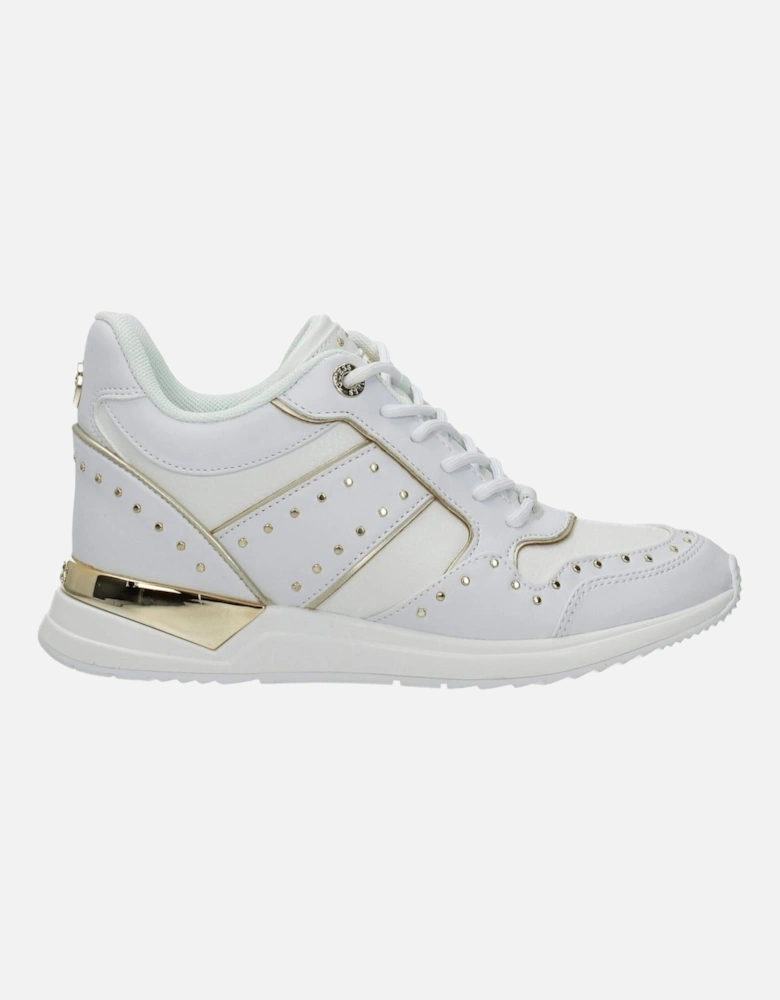 Studded Sneakers with Front and Back Logo Women - White