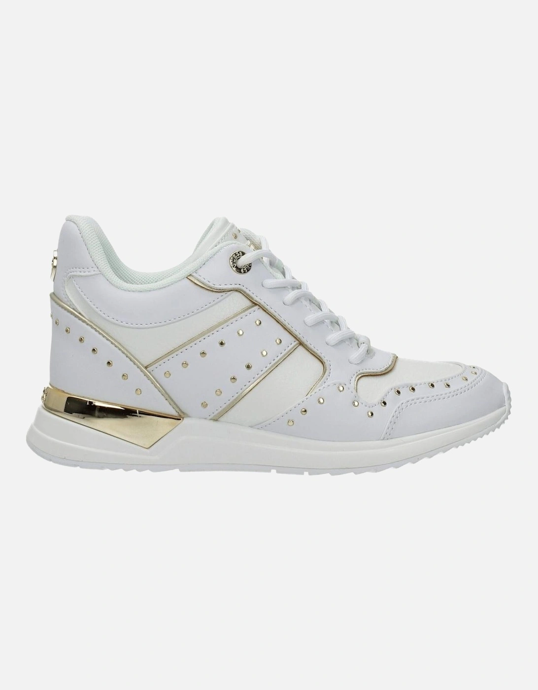 Studded Sneakers with Front and Back Logo Women - White, 6 of 5