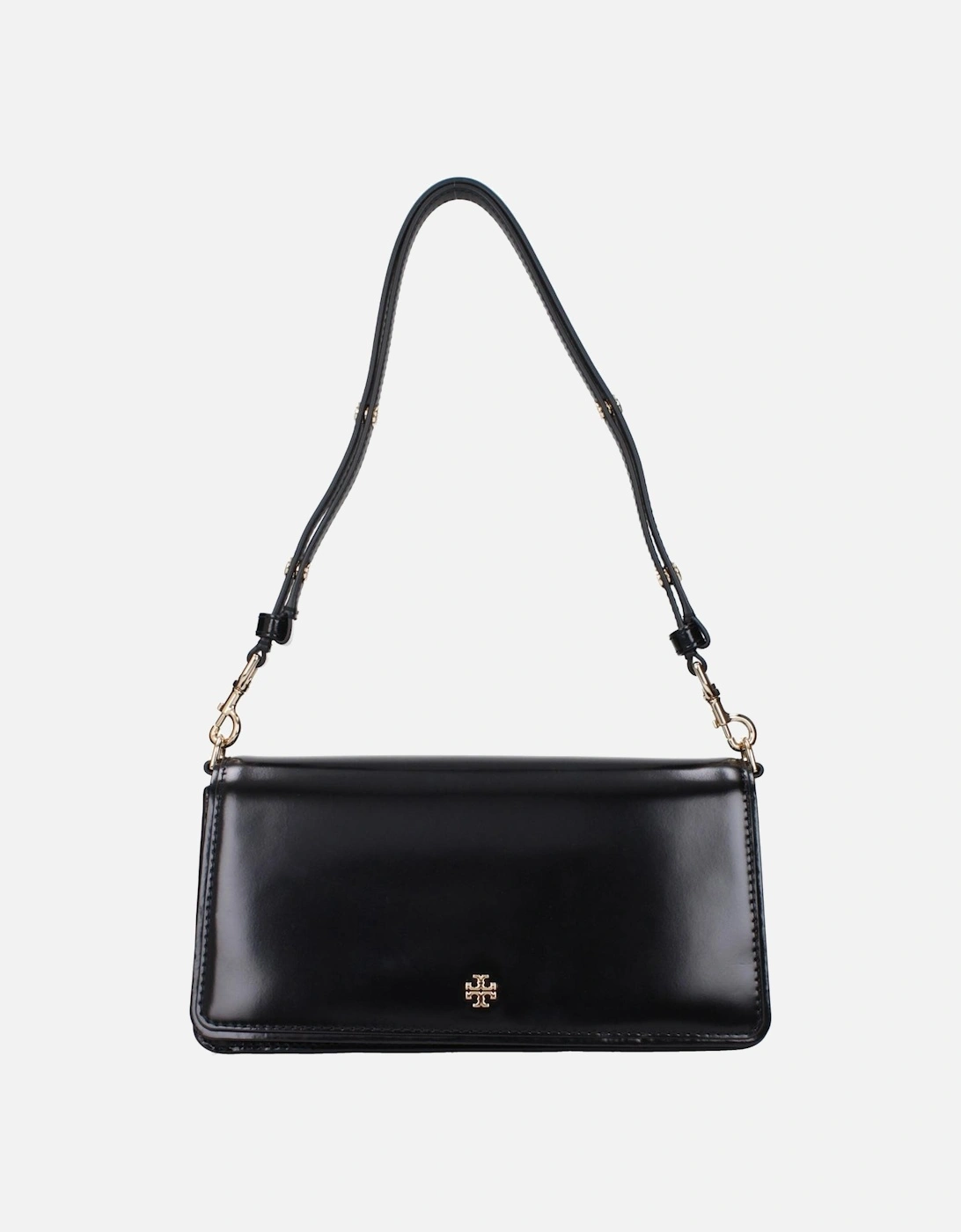Patent Leather Shoulder Bag with Adjustable Handle Women - Black, 4 of 3