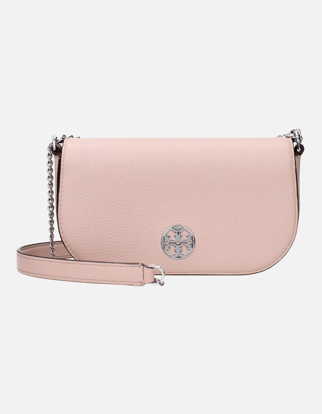 Leather Crossbody Bag with Front Logo Women - Pink, 4 of 3