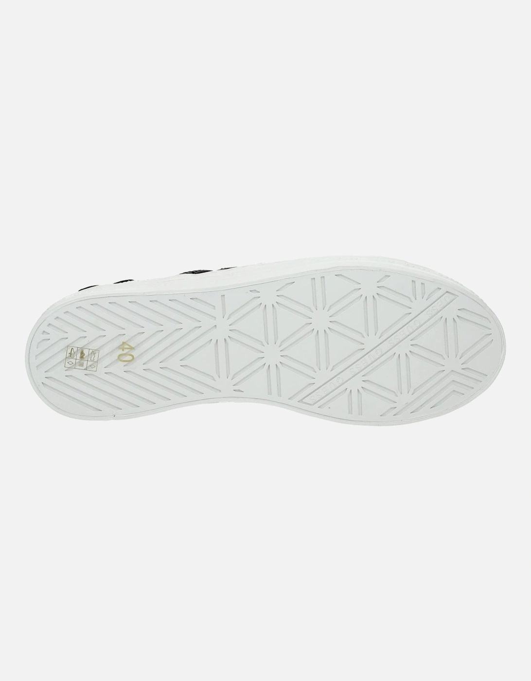 Lace-Up Wedge Sneakers with Logo Accents Women - White