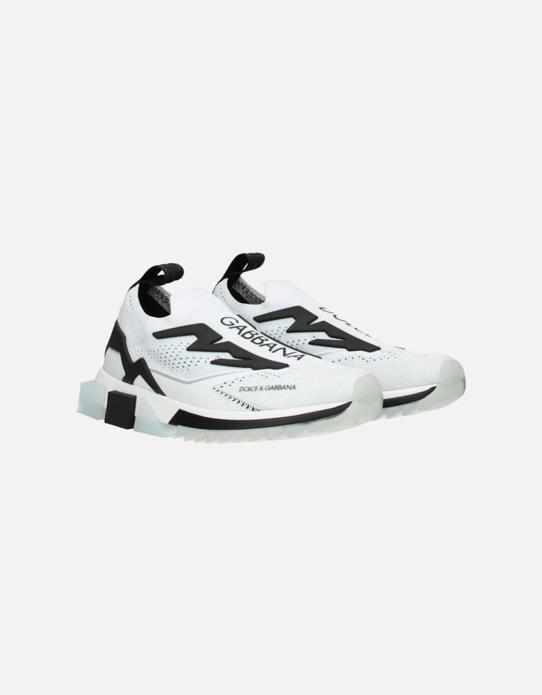 Front Logo Low-Top Sneakers with Rubber Sole Women - White