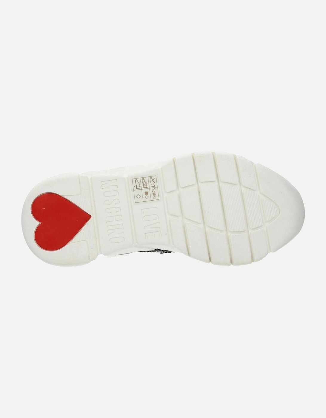 Leather Lace-Up Sneakers with Side Logo Women - White