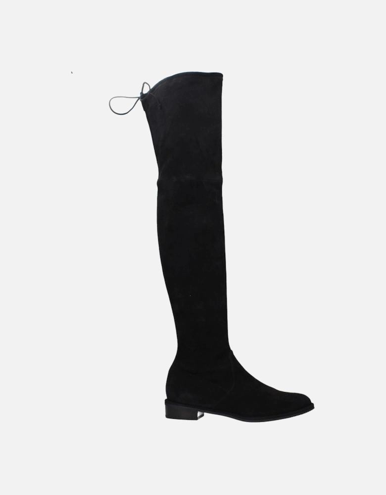 Suede Casual Self Tie Closure Boots Women - Black