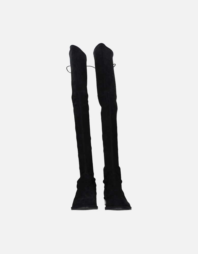Suede Casual Self Tie Closure Boots Women - Black