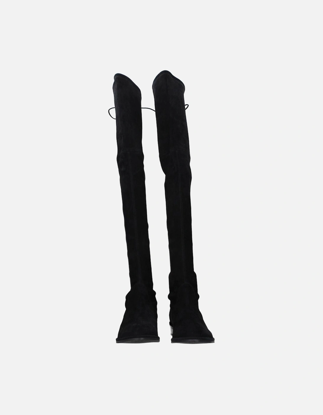 Suede Casual Self Tie Closure Boots Women - Black