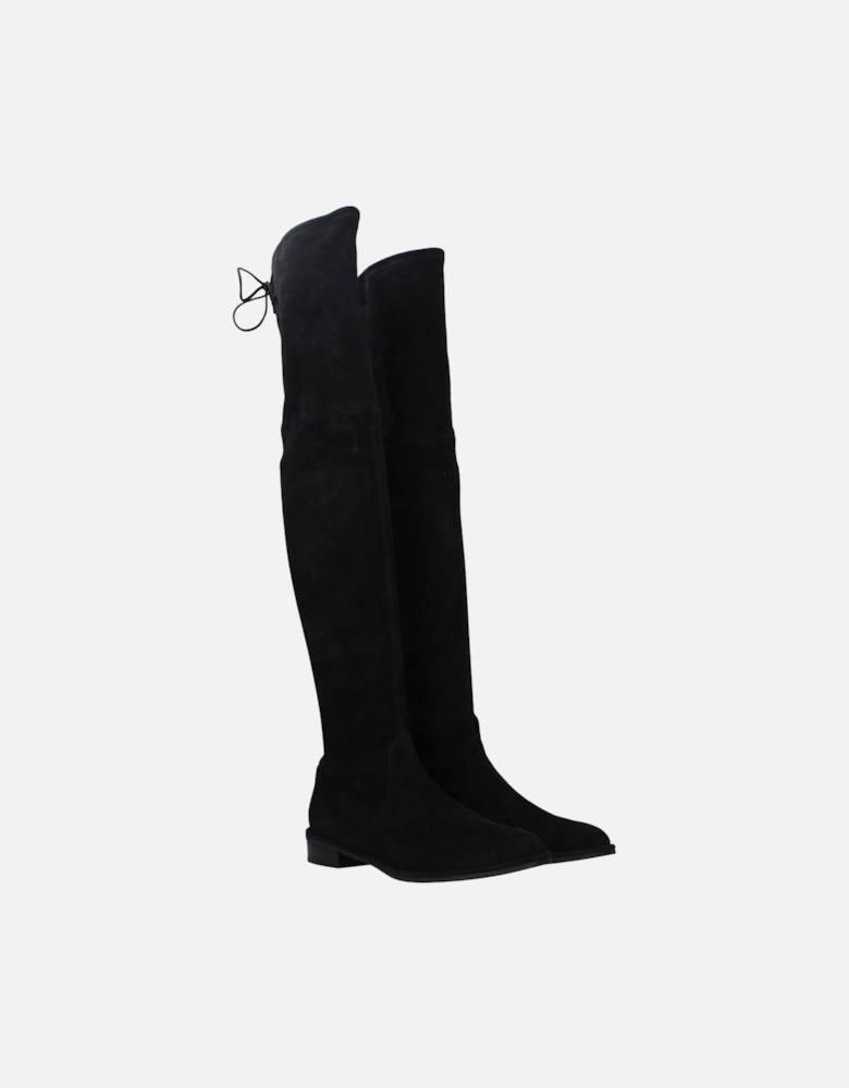 Suede Casual Self Tie Closure Boots Women - Black