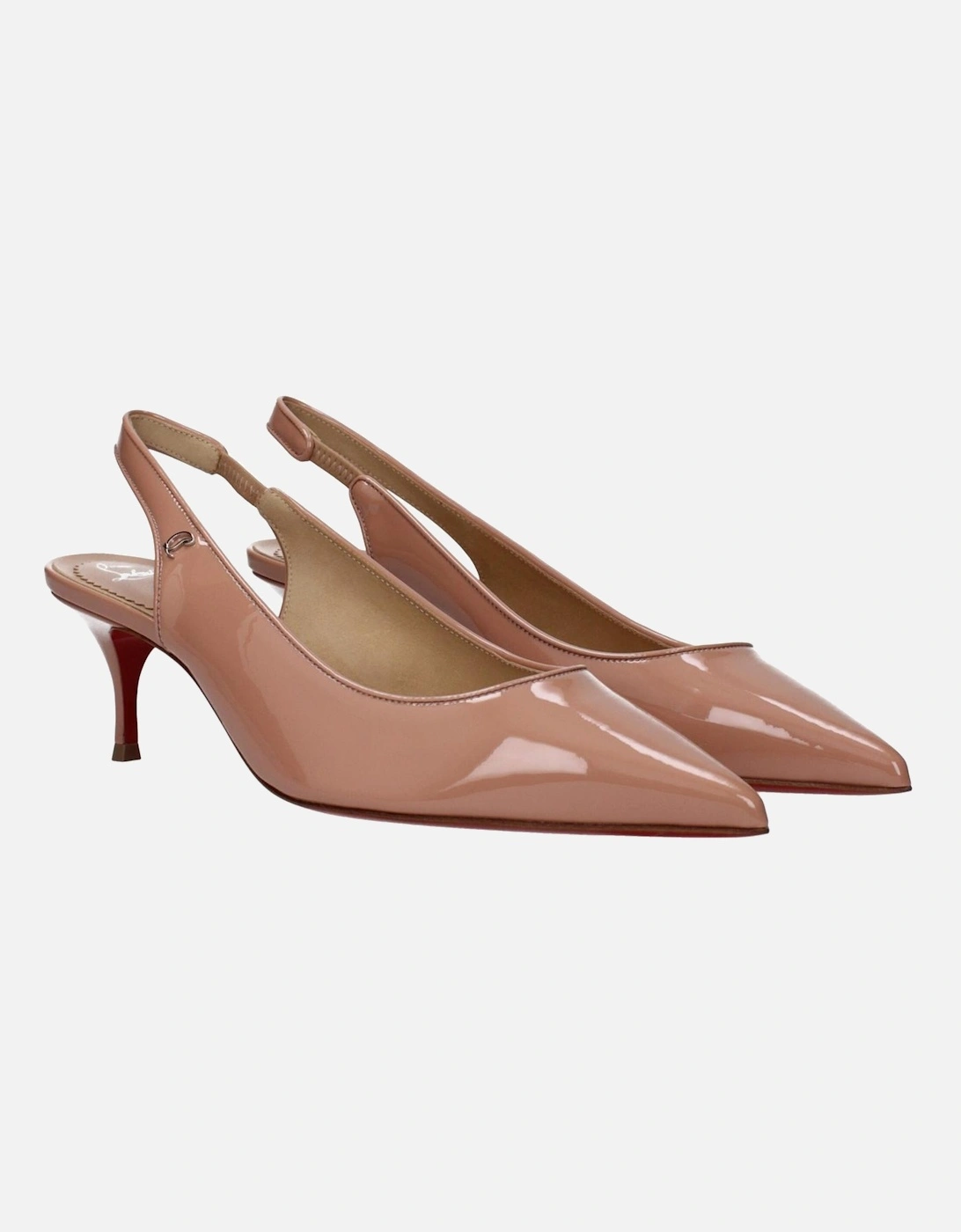 Patent Leather Pointy Toe Mid Heel Sandals Women - Pink