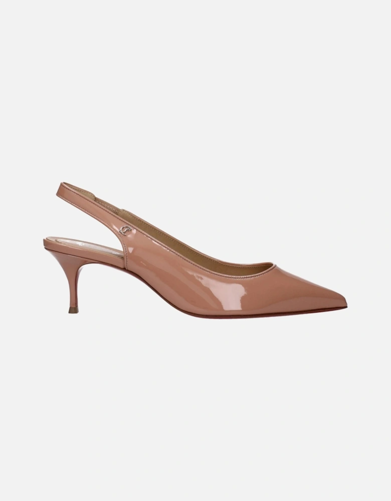 Patent Leather Pointy Toe Mid Heel Sandals Women - Pink