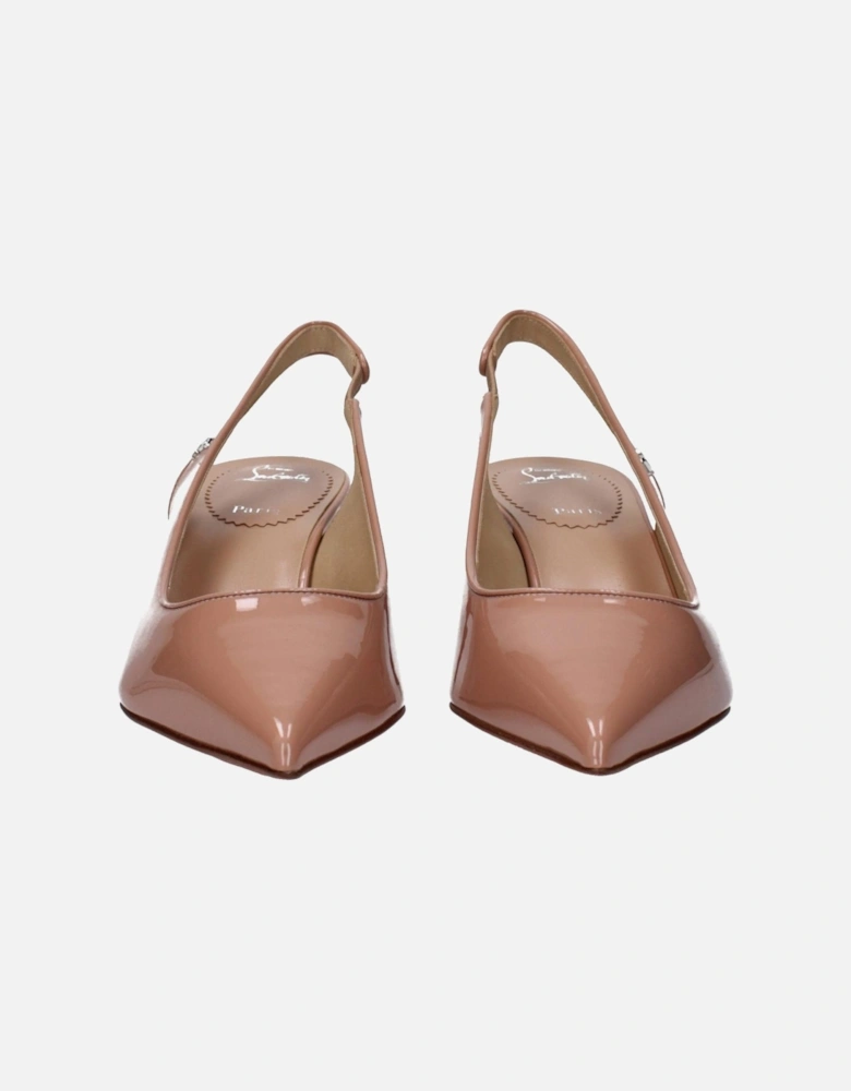 Patent Leather Pointy Toe Mid Heel Sandals Women - Pink