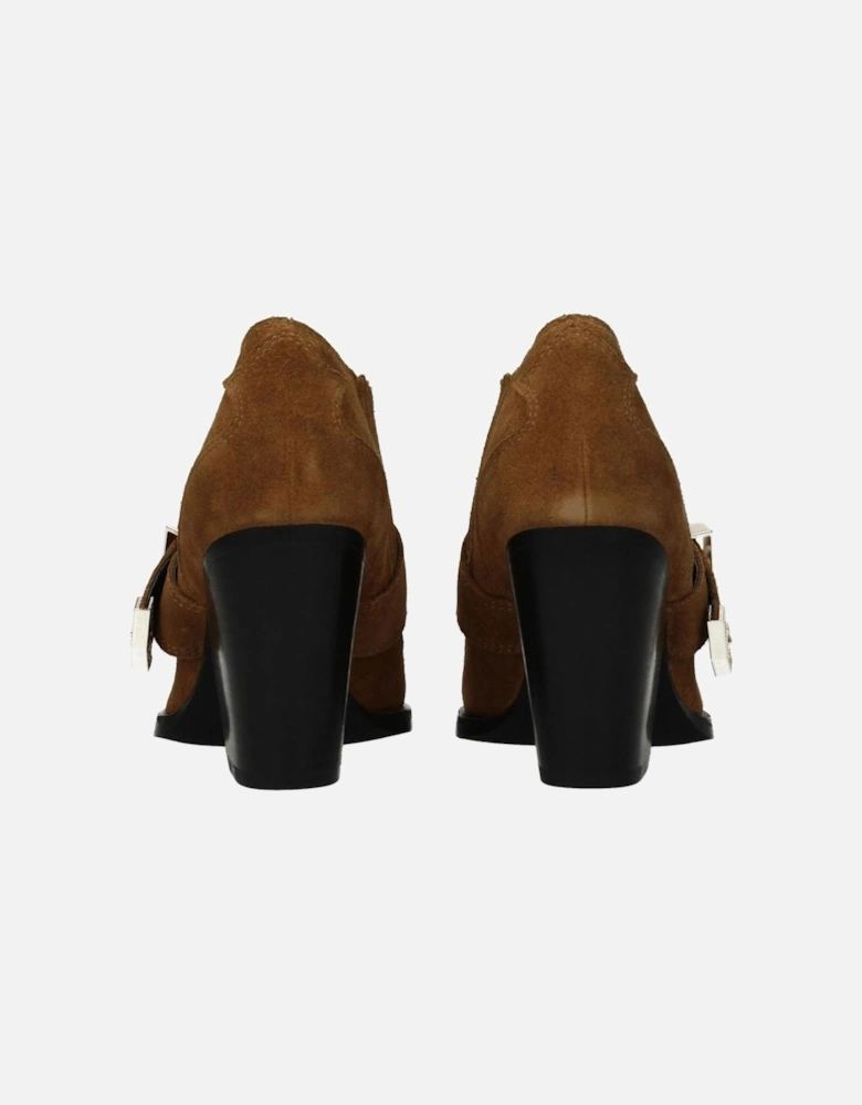 Suede Ankle Boots with Vintage Effect Women - Brown