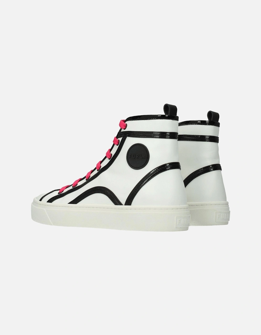 Leather Casual Lace-Up Sneakers With Logo Women - Beige