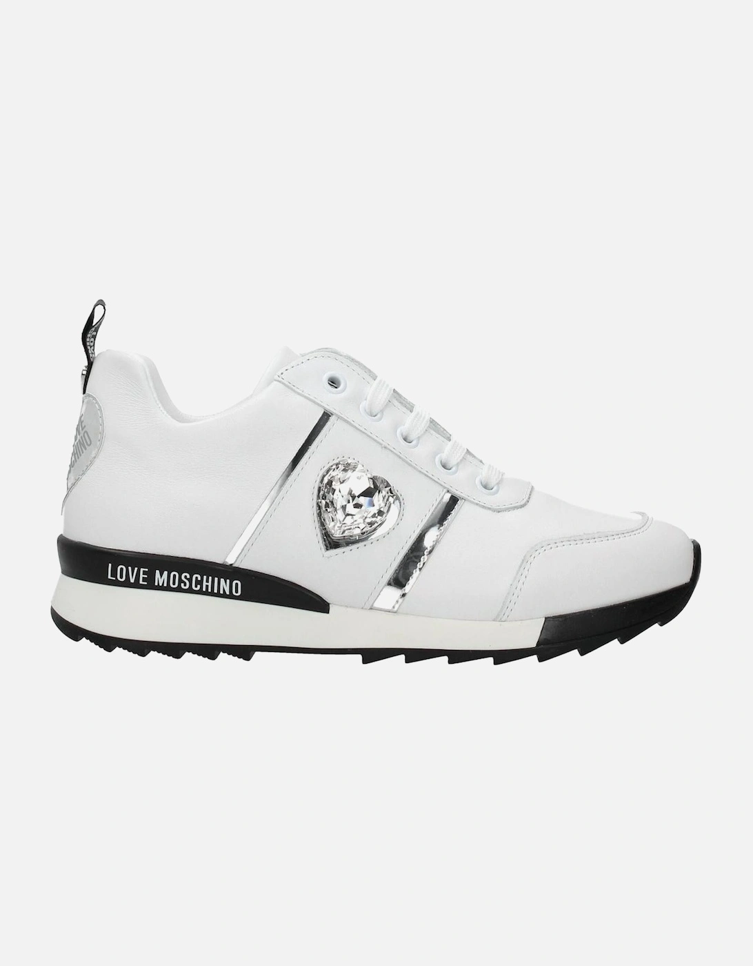 Leather Sneakers with Logo Details Women - White, 6 of 5