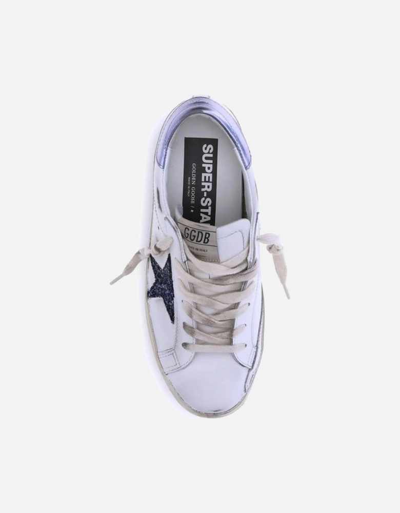 Leather Super Star Sneakers with Iconic Star Design Women - White
