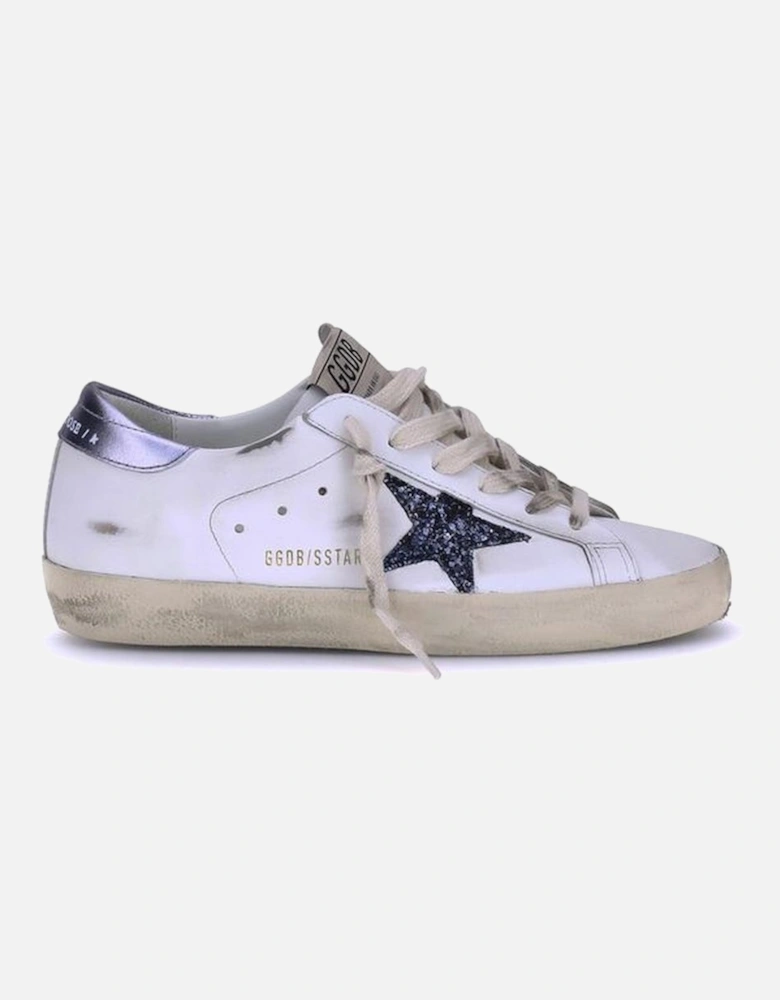 Leather Super Star Sneakers with Iconic Star Design Women - White
