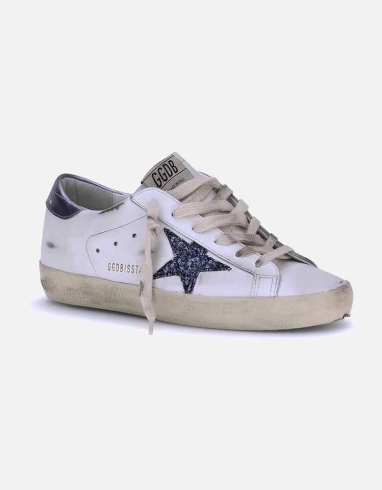 Leather Super Star Sneakers with Iconic Star Design Women - White