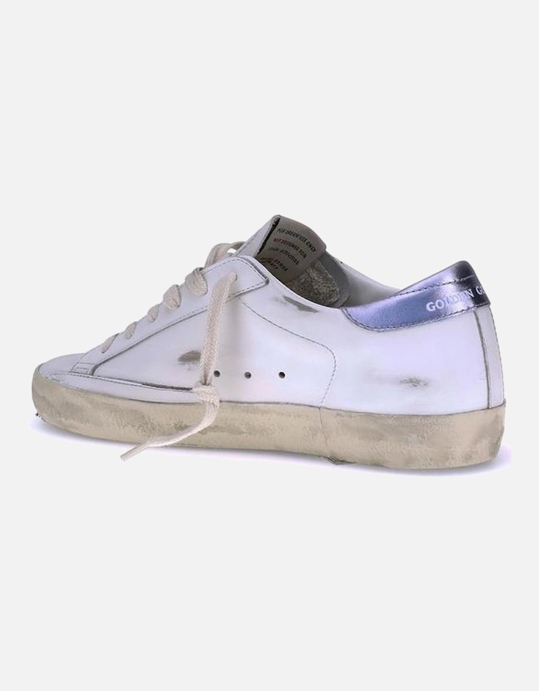 Leather Super Star Sneakers with Iconic Star Design Women - White