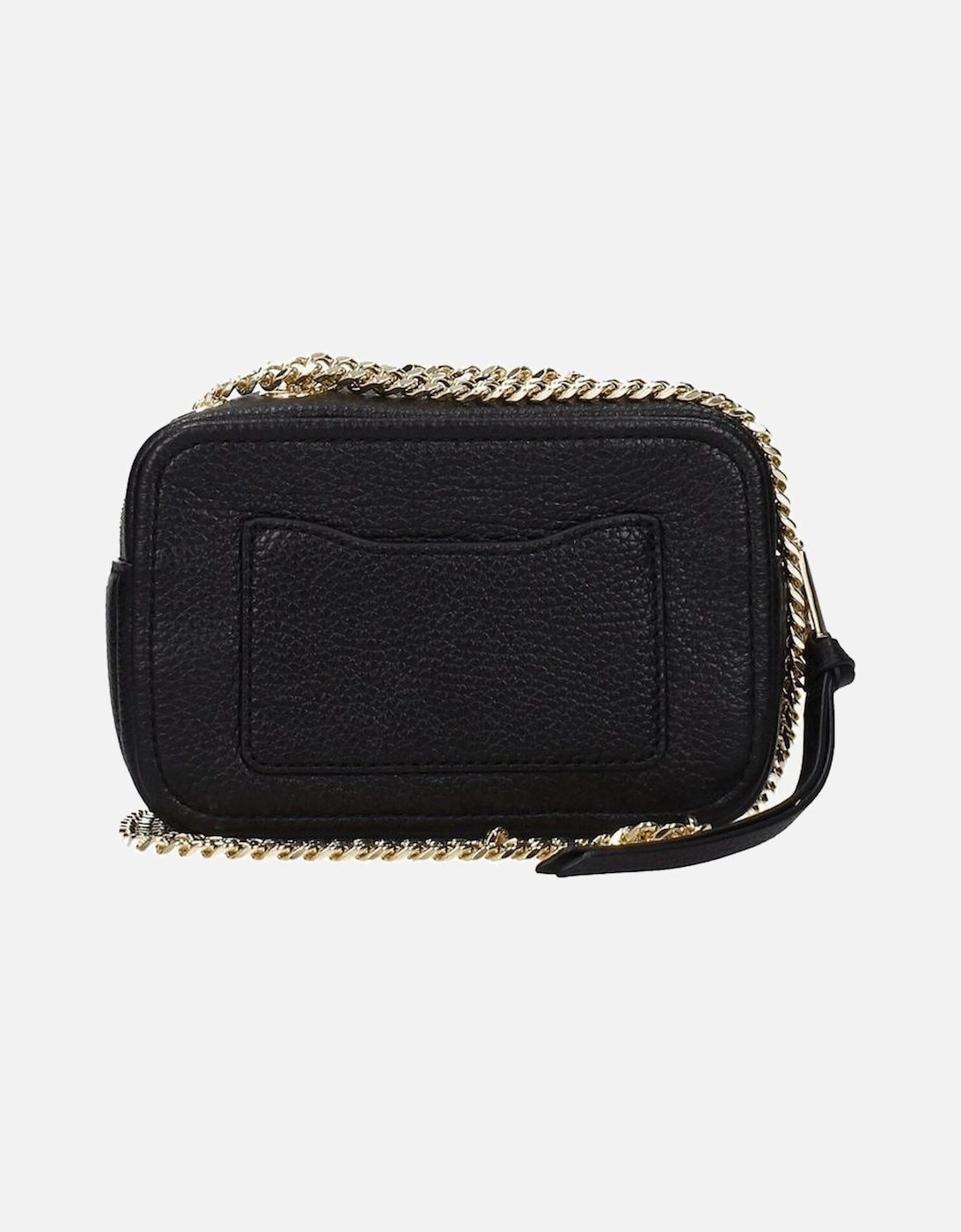 Leather Small Crossbody Bag with Side Logo Women - Black