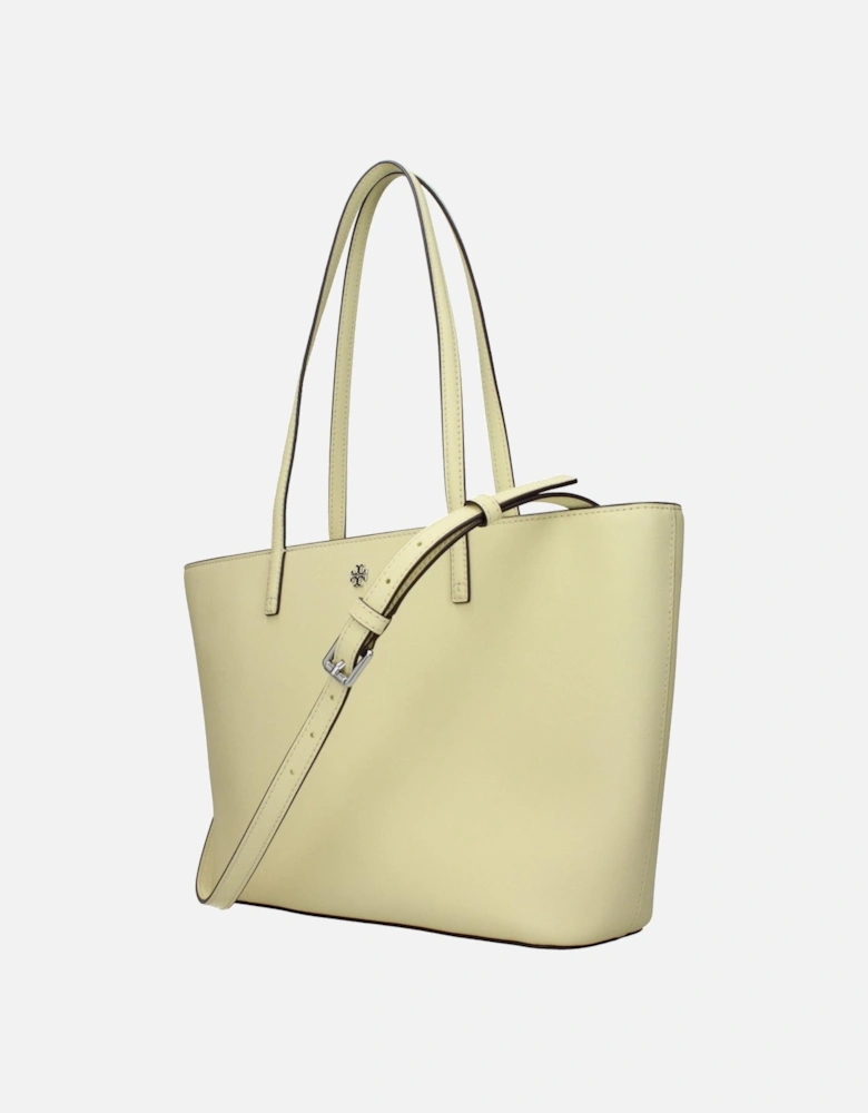 Leather Shoulder Bag with Adjustable Strap Women - Yellow
