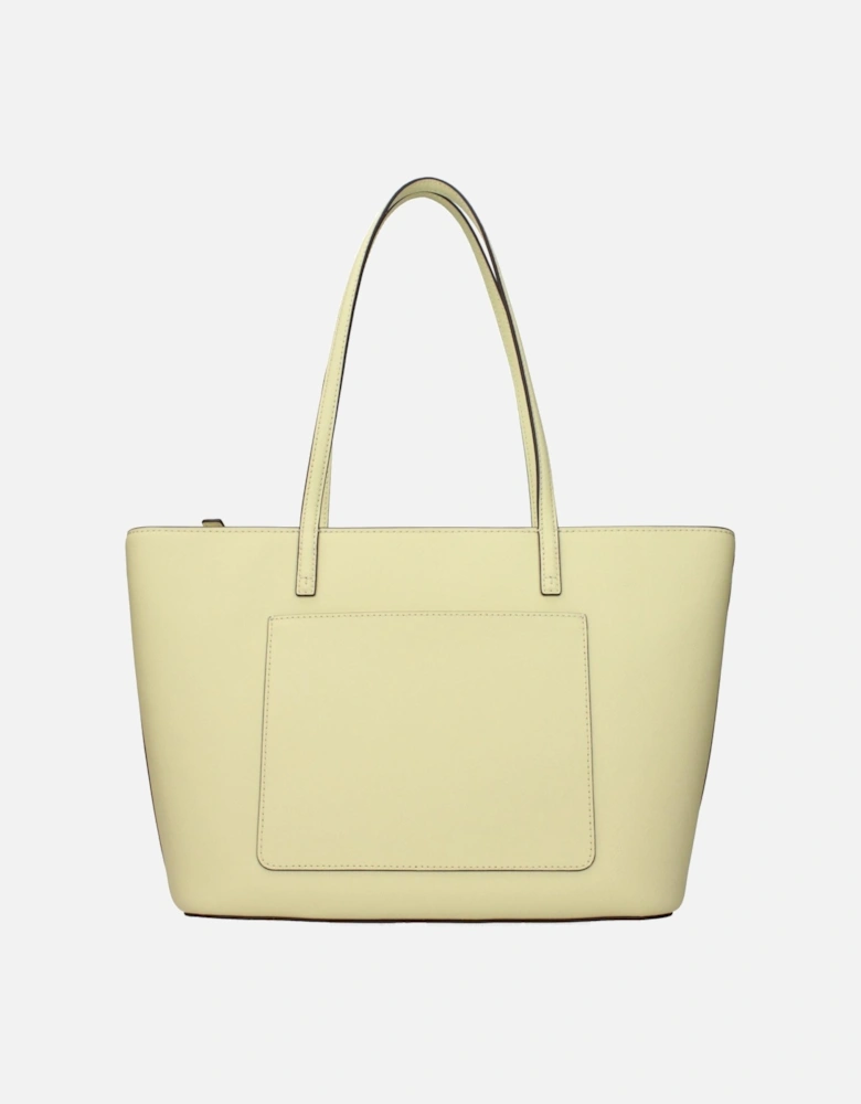 Leather Shoulder Bag with Adjustable Strap Women - Yellow