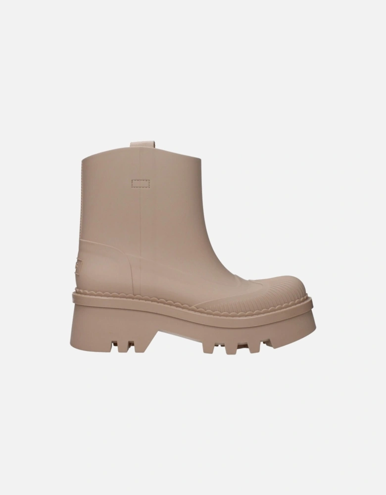Rubber Ankle Boots with Back Logo Women - Pink