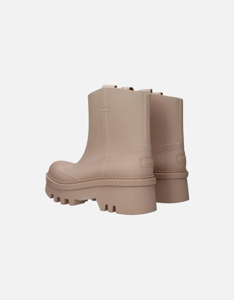Rubber Ankle Boots with Back Logo Women - Pink