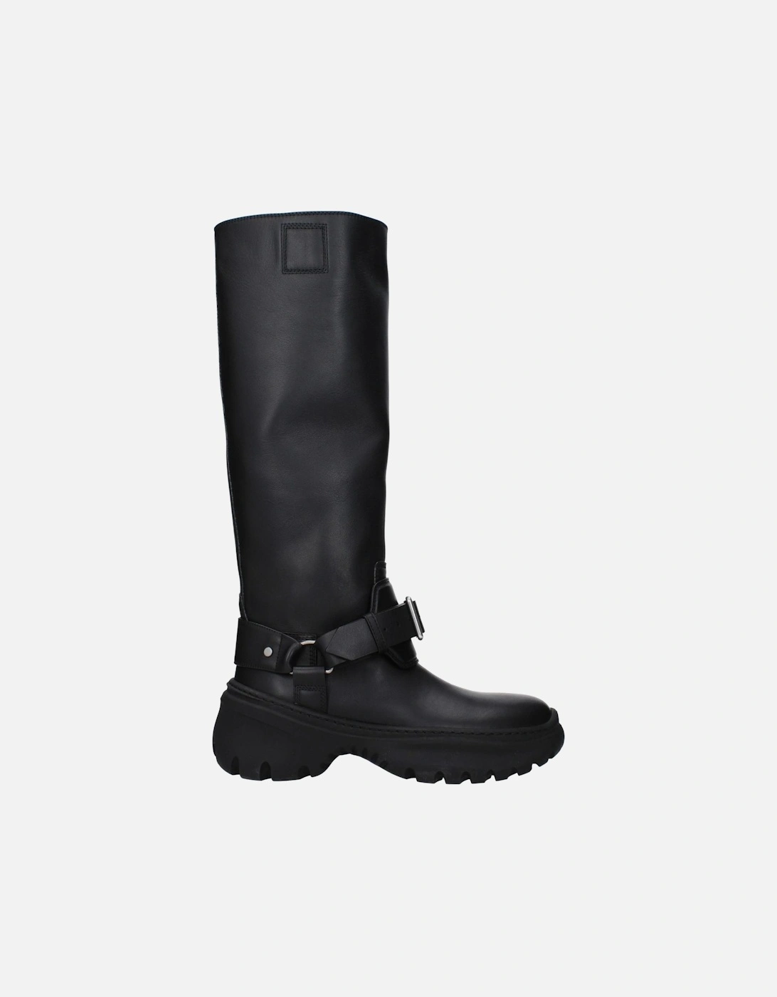 Leather Casual Boots with Vintage Effect Women - Black, 6 of 5