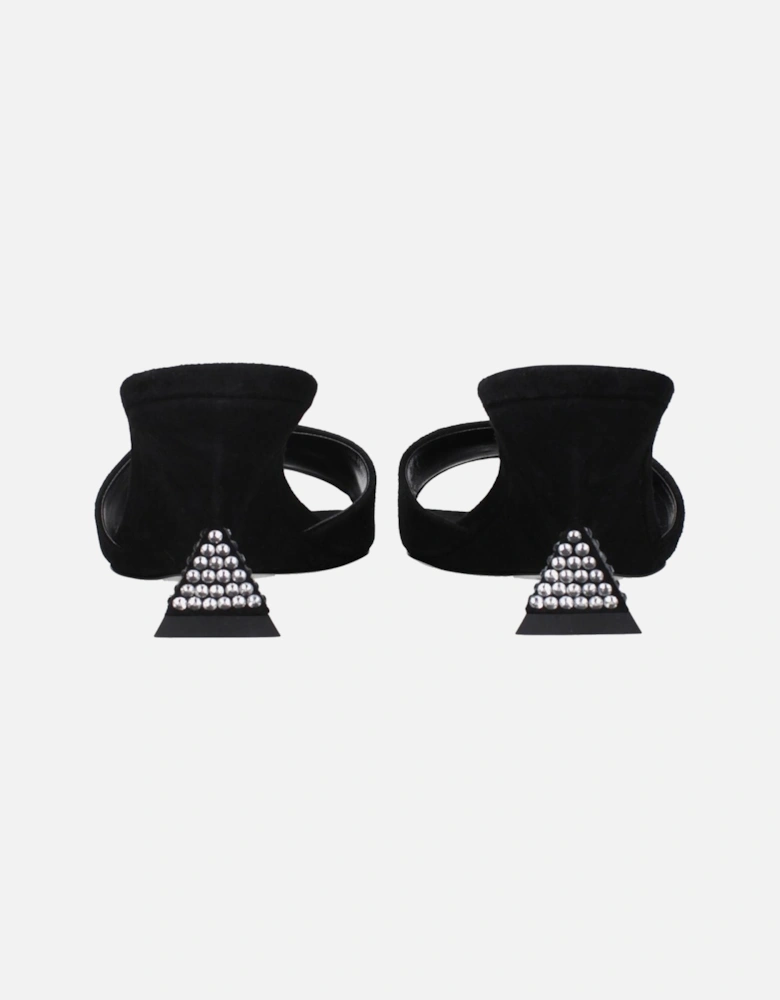Open Toe Suede Wedge Sandals Women - Black