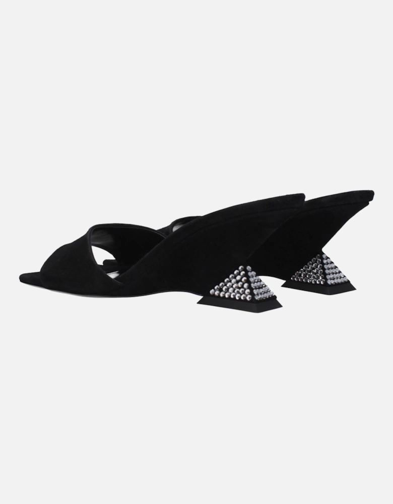 Open Toe Suede Wedge Sandals Women - Black