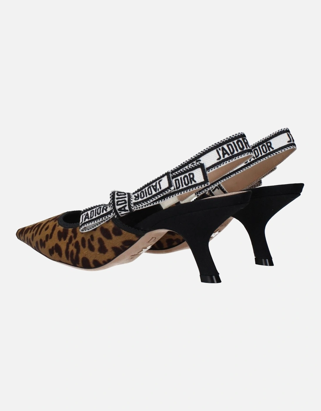 Mid-Heel Pointy Toe Pony Skin Sandals Women - Beige