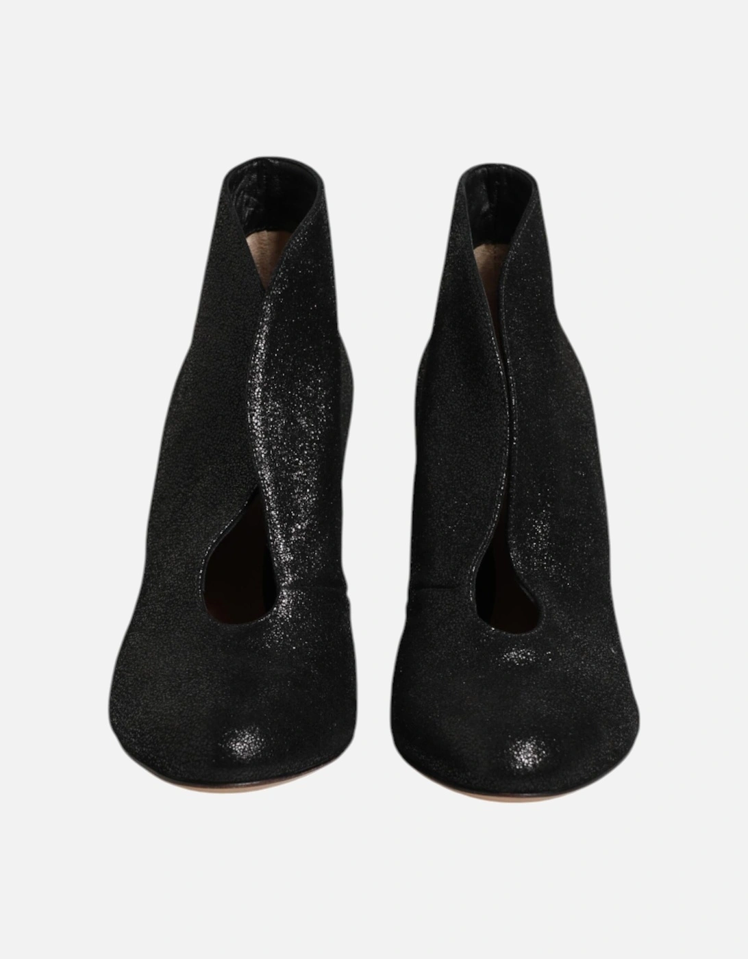 Slip-On Stiletto Pump Shoes in Leather Women - Black
