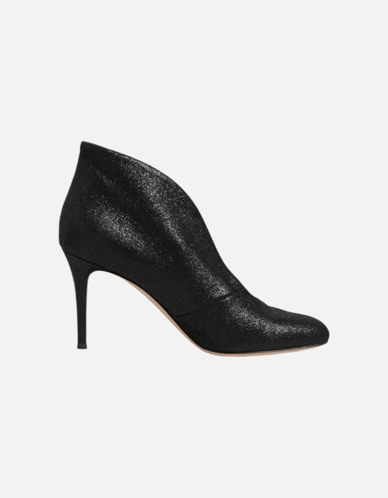 Slip-On Stiletto Pump Shoes in Leather Women - Black