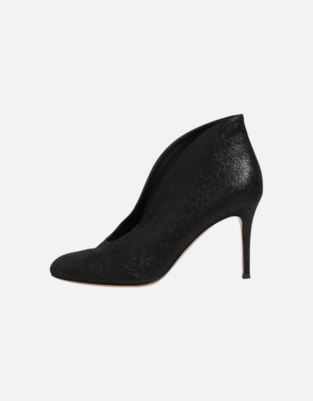 Slip-On Stiletto Pump Shoes in Leather Women - Black