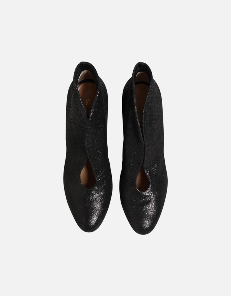 Slip-On Stiletto Pump Shoes in Leather Women - Black