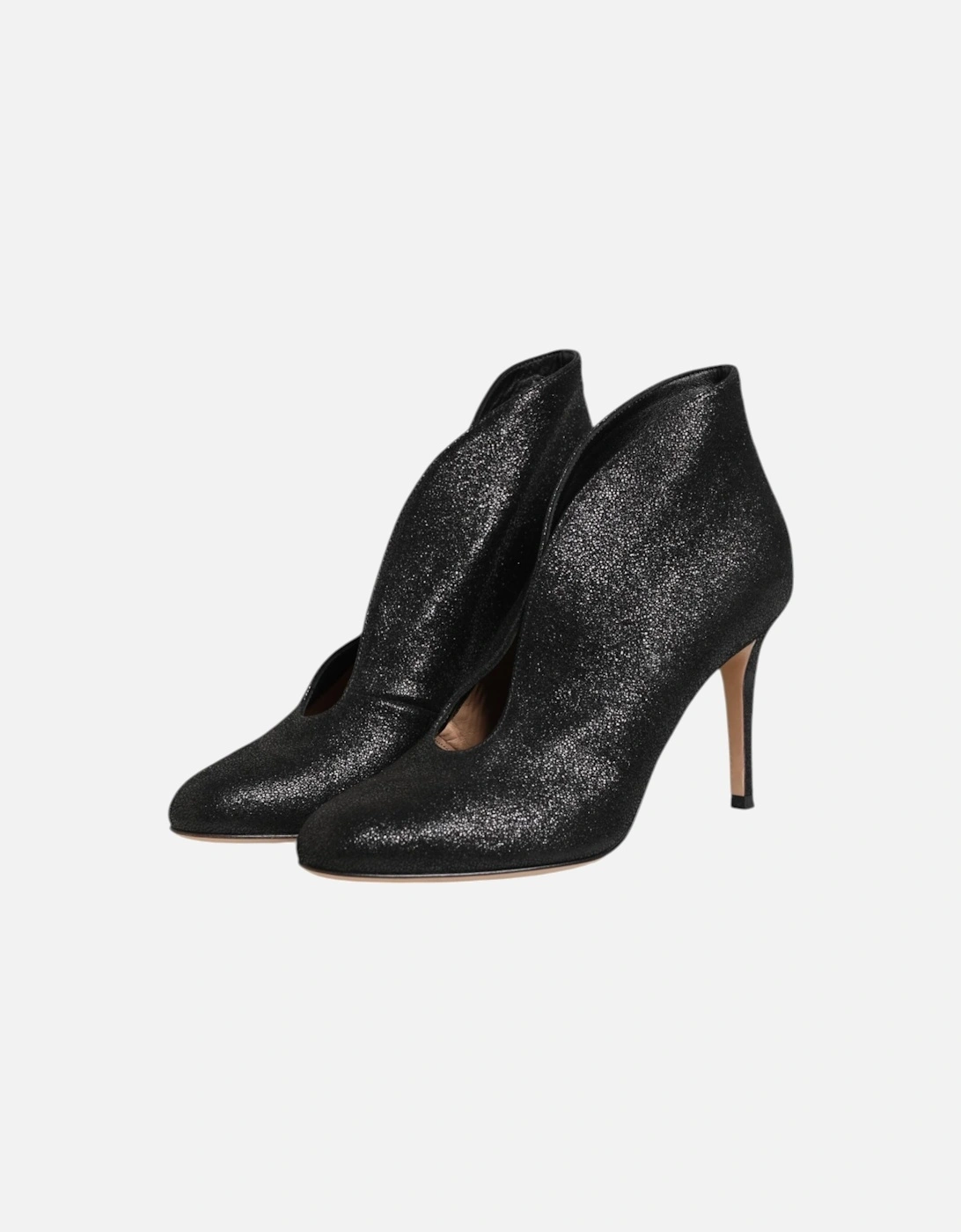 Slip-On Stiletto Pump Shoes in Leather Women - Black