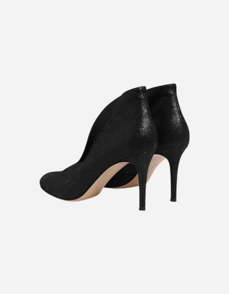 Slip-On Stiletto Pump Shoes in Leather Women - Black