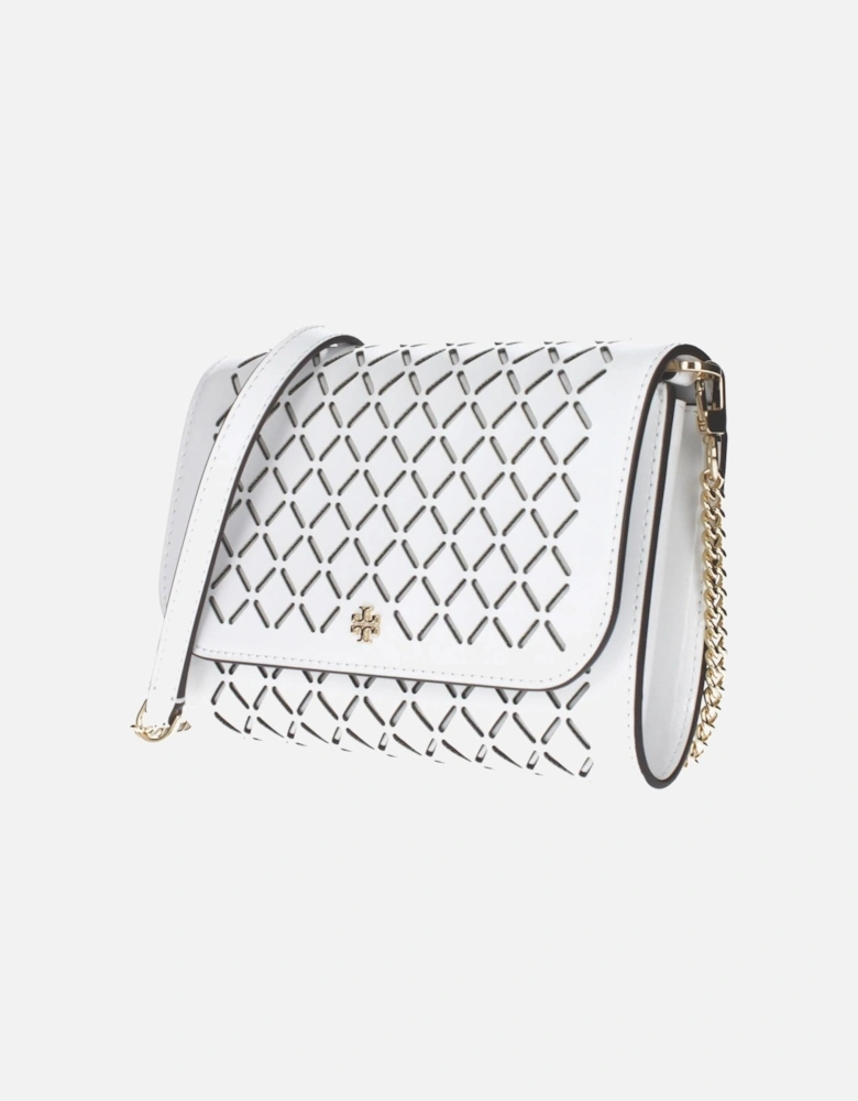 Leather Clutch with Removable Shoulder Strap Women - White Clutch Bags