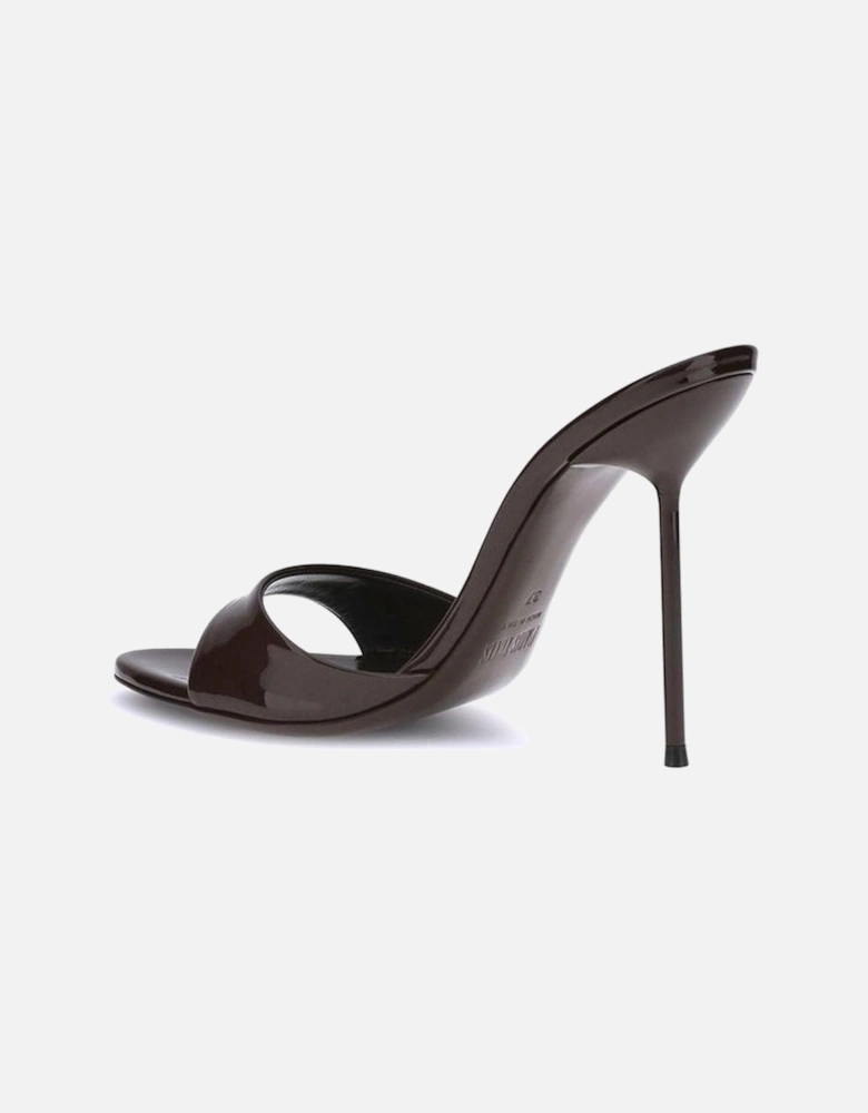 Lidia Leather Stiletto Heel Sandals Women - Brown