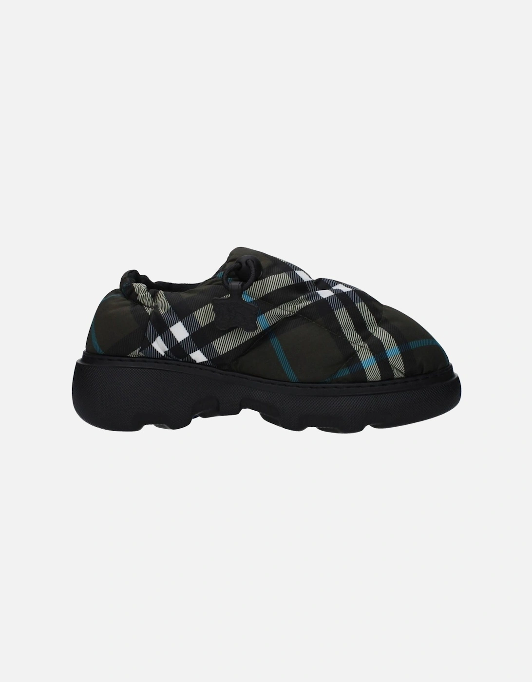 Check Print Slip-On Casual Shoes with Drawstring Closure Women - Green, 6 of 5