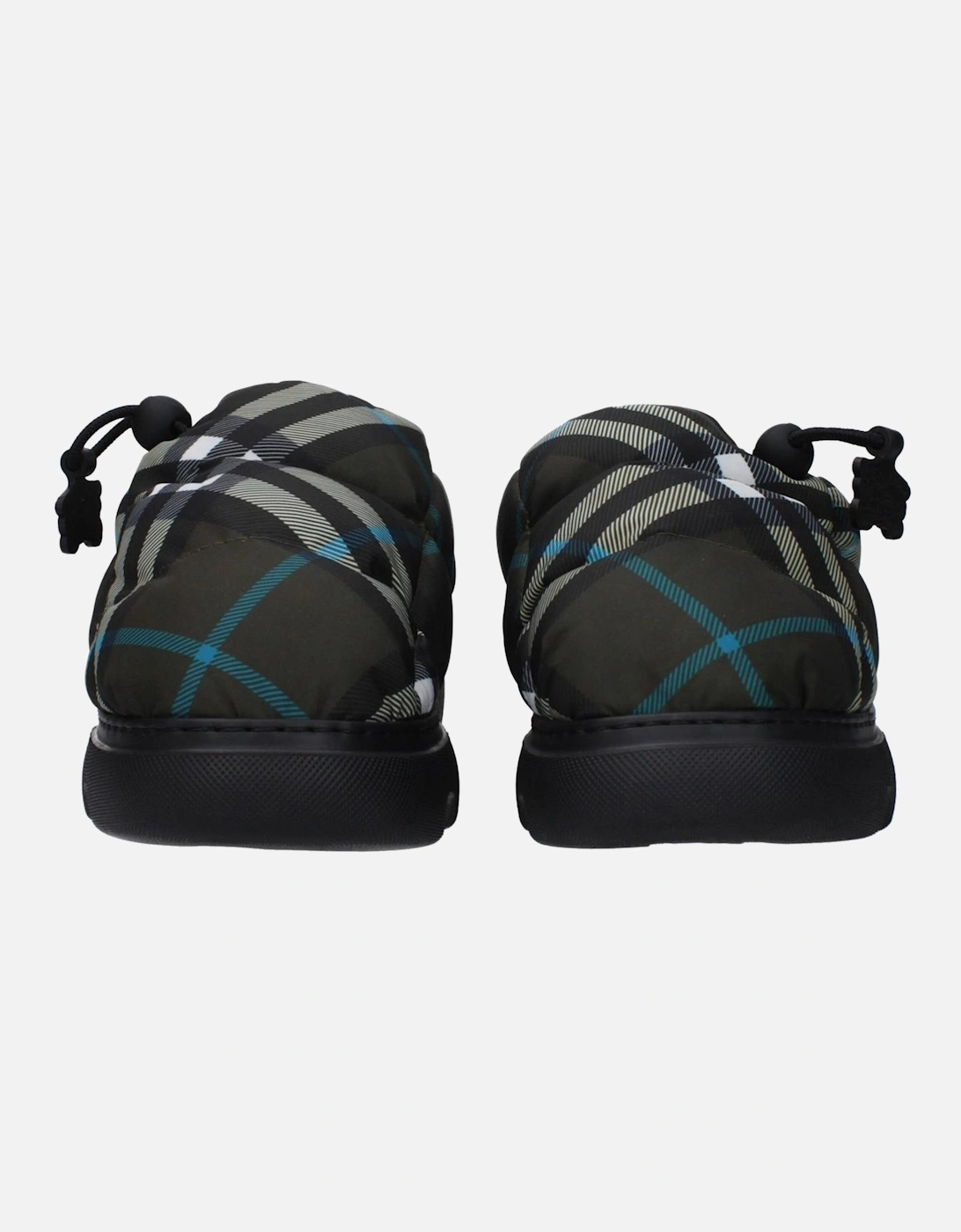 Check Print Slip-On Casual Shoes with Drawstring Closure Women - Green