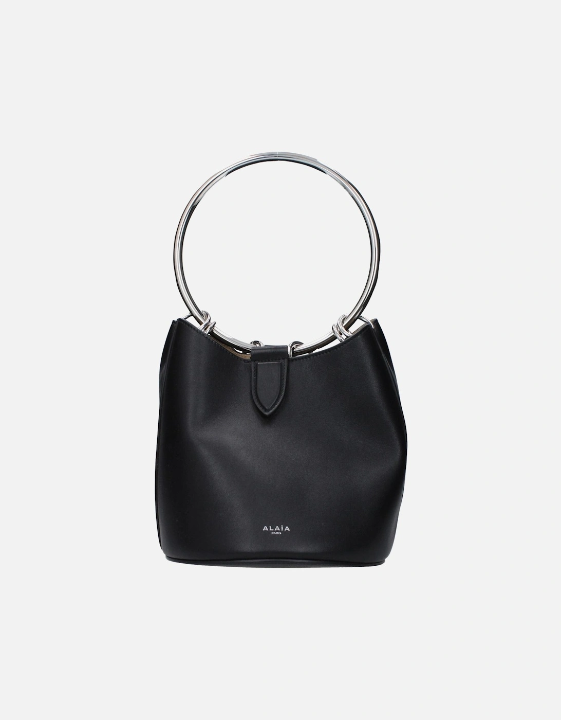 Medium Leather Handbag with Removable Inner Clutch Women - Black, 4 of 3