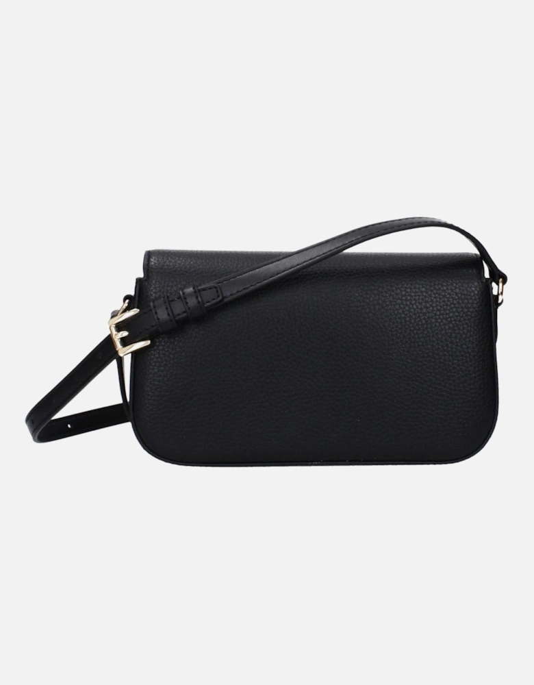 Leather Crossbody Bag with Adjustable Strap Women - Black