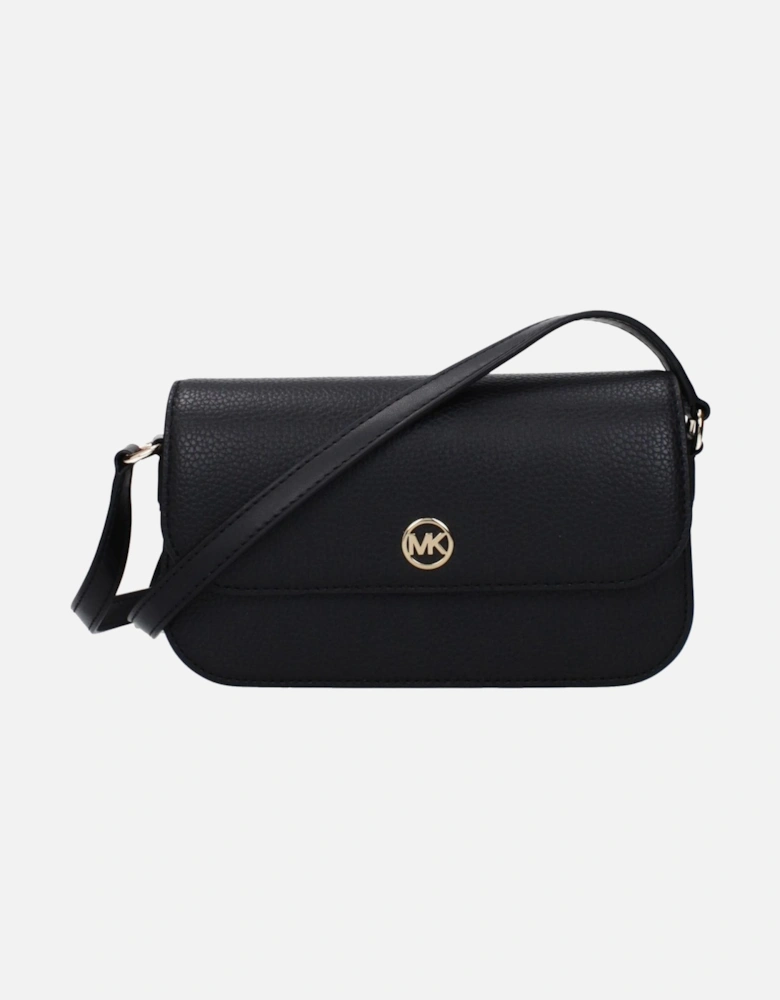 Leather Crossbody Bag with Adjustable Strap Women - Black