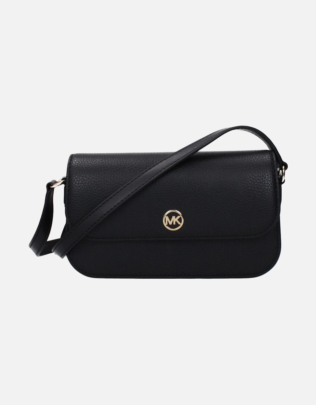 Leather Crossbody Bag with Adjustable Strap Women - Black, 4 of 3
