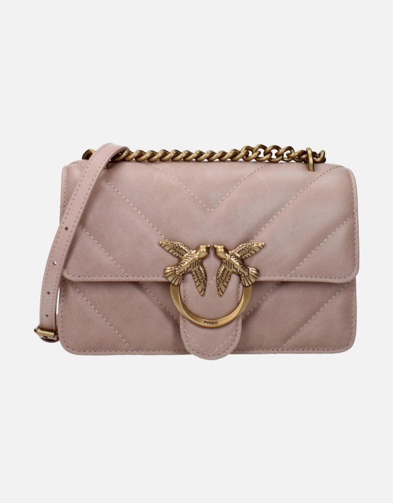 Mini Leather Crossbody Bag with Adjustable Strap and Divider Pocket