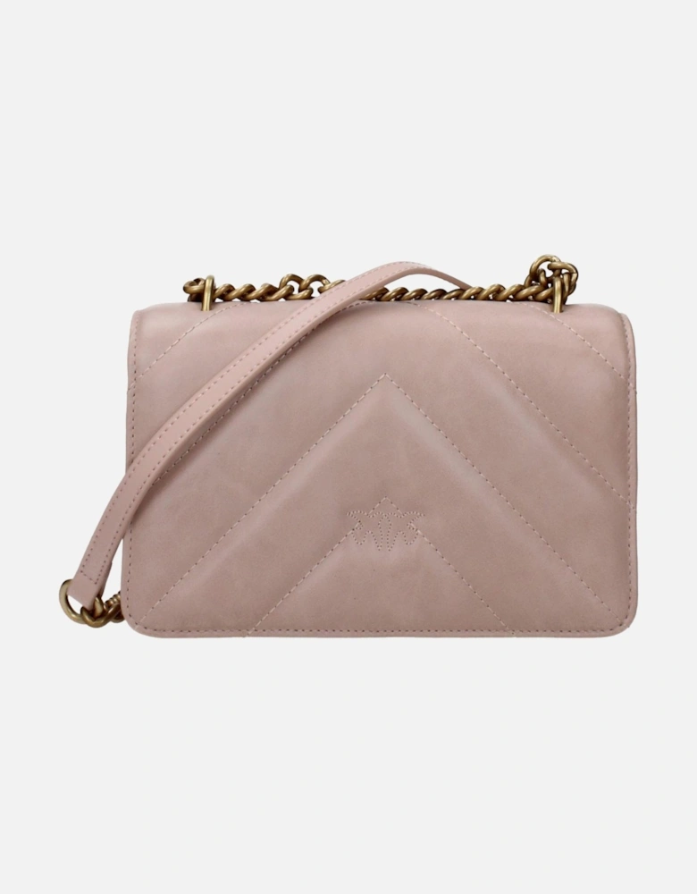 Mini Leather Crossbody Bag with Adjustable Strap and Divider Pocket