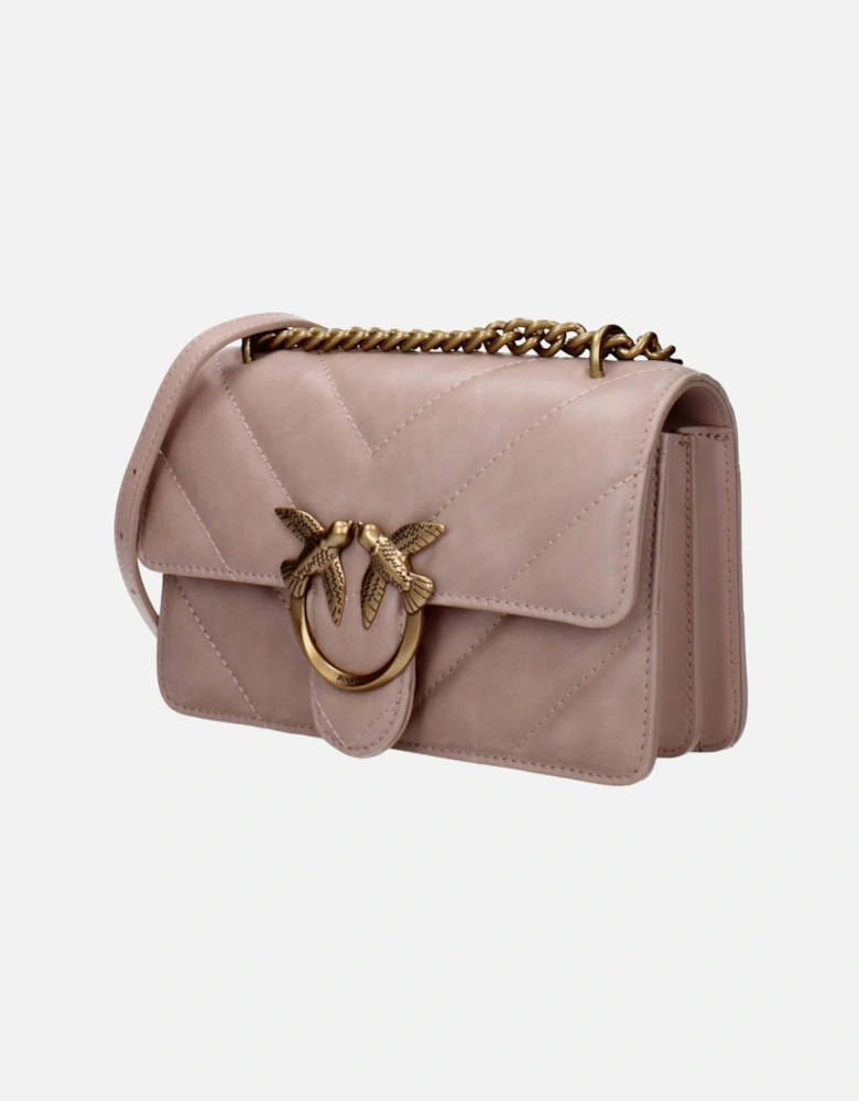 Mini Leather Crossbody Bag with Adjustable Strap and Divider Pocket